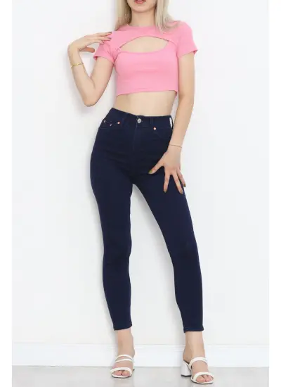 Dekolteli Crop Body Tozpembe