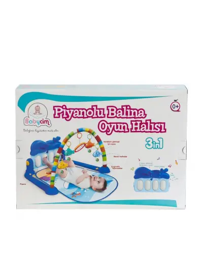 Nessiworld HE0631 Babycim Pianolu Balina Oyun Halısı -Birliktoys