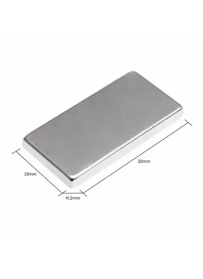 N35 20x10x2 Mm Neodyum Mıknatıs 1000 Adet, Köşeli, Nikel Kaplamalı Kaliteli Ve Dayanıklı Ürün