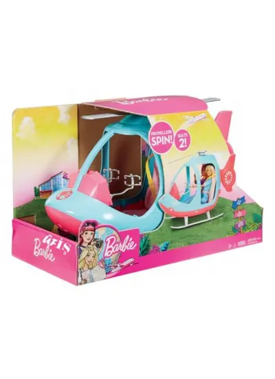 Barbie Adventures Seyahat Pembe Helikopteri - FWY29