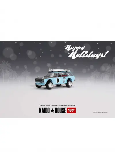 NessiWorld Mini GT 1/64 Datsun Kaido 510 Wagon 4x4 Winter Holiday Edition