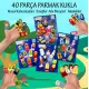 4 Set - 40 Parça  Masal Kahramanları, Aile Bireyleri , Meslekler ve Emojiler Parmak Kukla