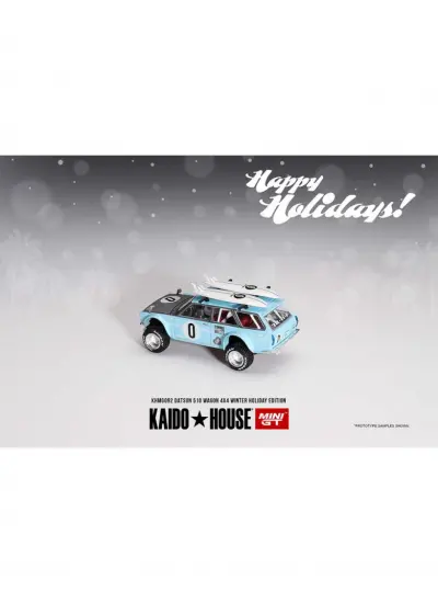 NessiWorld Mini GT 1/64 Datsun Kaido 510 Wagon 4x4 Winter Holiday Edition