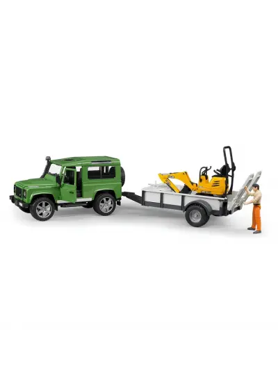 Nessiworld Bruder Land Rover Arazi Aracı Ve Jcb Mini Kazıcı BR02593