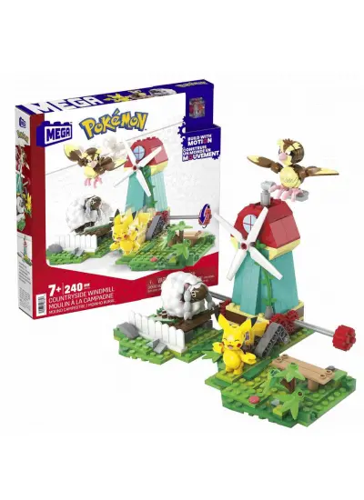 HKT21 MEGA™ Pokémon™ Countryside Windmill - Yel Değirmeni Kasabası Seti 240 parça +7 yaş