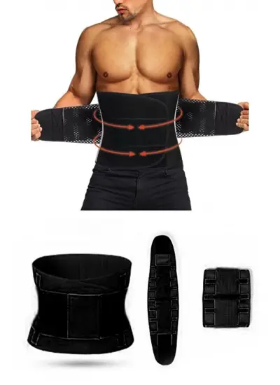 Hot Belt Termal Sauna Kemer Unisex Terletme Korsesi Siyah)