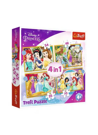 PUZZLE-34385 Disney Princess 4IN1 Puzzle