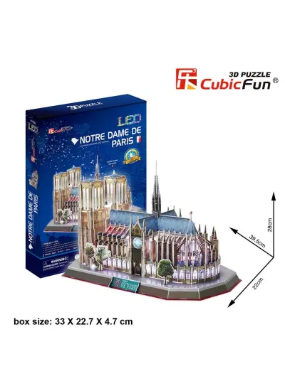 Nessiworld CubicFun Notre Dame Paris 3D Puzzle 149 Parça LED Işıklı