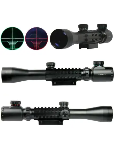 3-9x40 Zoomlu Keskin Nişancı  Dürbünü  Kızaklı