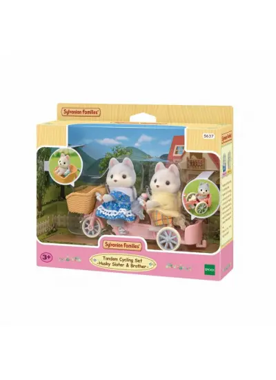 Nessi World 5637 Sylvanian Families Tandem Bisiklet ve Haskiler +3 yaş