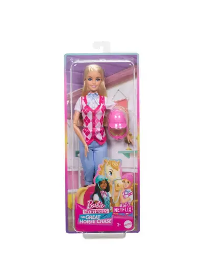 HXJ38 Barbie Binici Bebek - Malibu -Barbie Mysteries: The Great Horse Chase