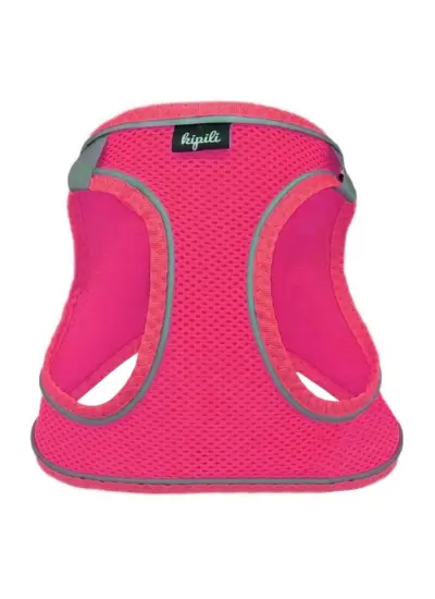 Üç Kilitli Sportif Kedi Köpek Göğüs Tasması 20-24 cm XXX-Small Pembe