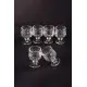 Ayaklı Kahve Yanı Bardağı Kristal Kesim Shot Bardak 7cm x 4 cm 6 Lı Set