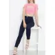 Dekolteli Crop Body Tozpembe