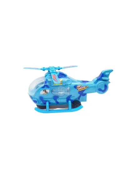 Yerde Gezen Çarp Dön ışıklı Sesli Helikopter 20 Cm - A567