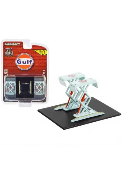 Nessiworld Greenlight 1:64 Automotive Double Scissor Lifts Series 1 - Gulf