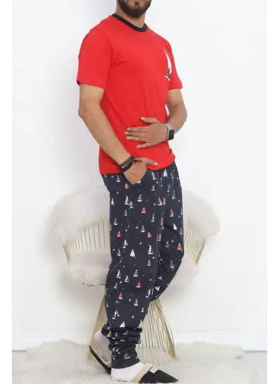 Erkek Pijama Takımı Kırmızı