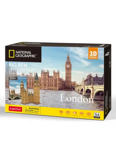 Nessiworld National Geographic 94 Parça 3D Puzzle Big Ben Saat Kulesi