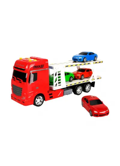 2326 1:24 Maxx Wheels Sesli ve Işıklı 2 Katlı Transporter Tır 44 cm