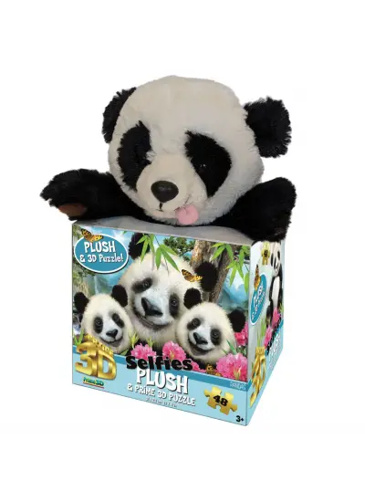 NessiWorld Prime 3D - Panda Pelüş ve Selfie 48 Parça Puzzle 15800