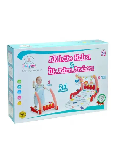 E0634 Aktivite Halısı&İlk Adım Arabası -Pembe ,Birlik