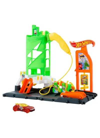 HTN79 Hot Wheels Elektrikli Araç Şarj İstasyonu Oyun Seti