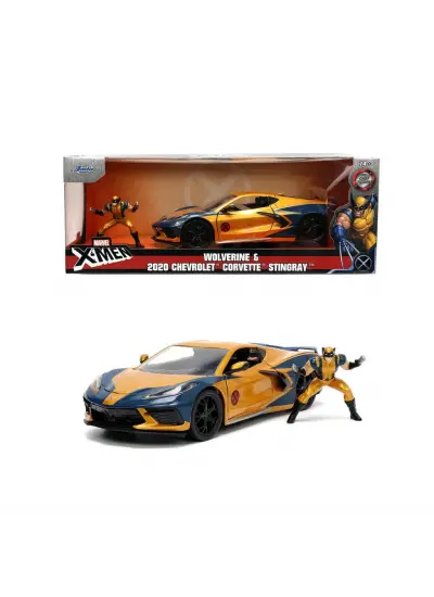 1:242020ChevroletCorvetteStingrayModelArabaveWolverineFigür