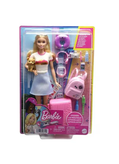 HJY18 Barbie Seyahatte Bebeği ve Aksesuarları