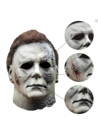 Michael Myers Lateks Maske - Michael Myers Et Maske Kafaya Tam Geçmeli