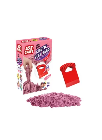 03688 Aksesuarlı Pembe Kinetik Oyun Kumu 500 gr -Dede