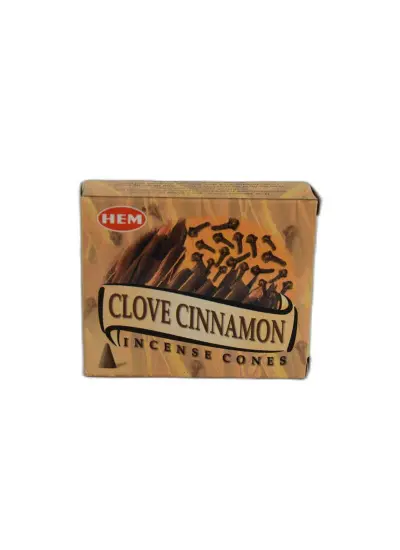 Karanfil Tarçın Kokulu 10 Konik Tütsü - Clove Cinnamon Incense Cones