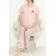 Düğmeli Pijama Takımı Pembe