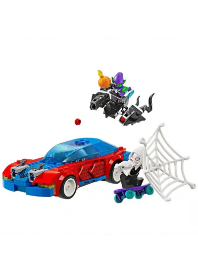 LEGO Super Heroes Örümcek Adam Yarış Arabası ve Venom Green Goblin 76279