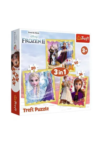 PUZZLE-34847 Frozen II 3IN1 Puzzle