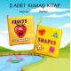 2 Kitap  İngilizce Meyveler ve Şekiller Kumaş Sessiz Kitap