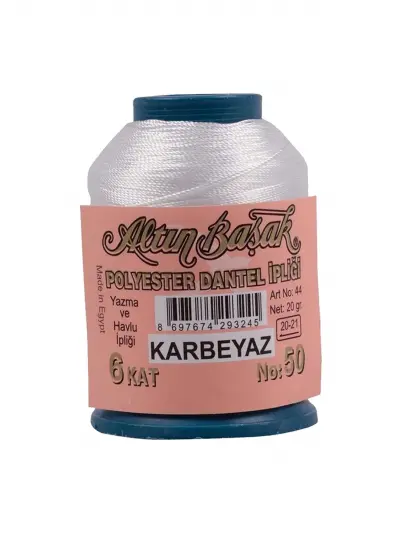 3 Adet Altınbaşak Oya ve Dantel İpi 20 gr - - No: K.BEYAZ - 027 - 335