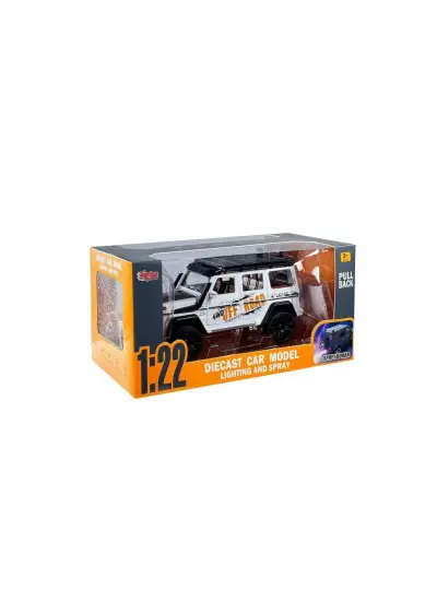 HCL-801P Çek Bırak 1:22 Sesli ve Işıklı Buhar Çıkartan Metal Jeep -Vardem