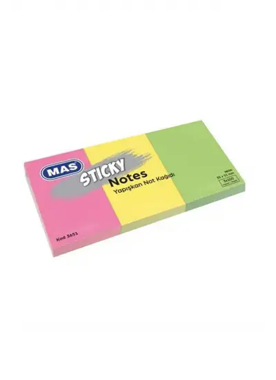 Mas 3651 Yapışkanlı Not Kağıdı 35 x 51 mm 3 x 100 Yaprak