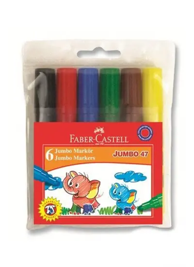 Faber Castell Fc Jumbo 47 Markör 6lı Poşet