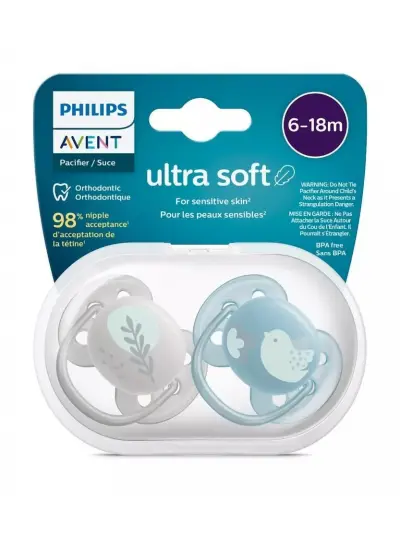 Philips Avent Ultra Yumuşak Emzik 6-18 Ay Erkek