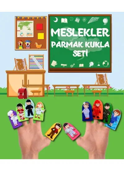 Meslekler 10 Parça Parmak Kukla , Eğitici Oyuncak