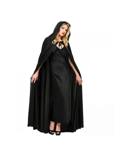 Sİyah Yakalı Pelerin - Vampir Pelerin - Dracula Pelerin 90 cm