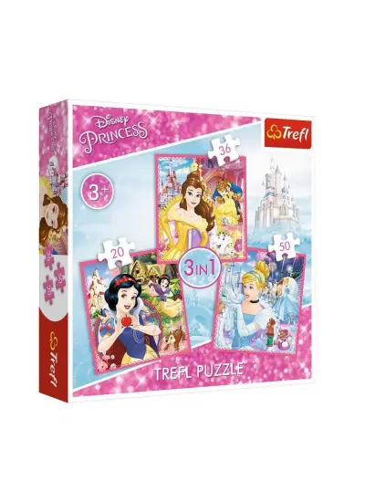 PUZZLE-34833 Disney Princess 3IN1 Puzzle