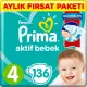 Nessiworld Prima Bebek Bezi Aktif Bebek 4 Beden Aylık Fırsat Paketi 136 Adet