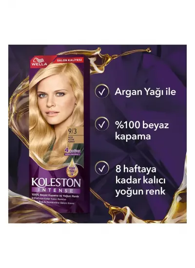 Koleston Intense Saç Boyası 9/3 Açık Altın Sarısı - Salon Kalitesi