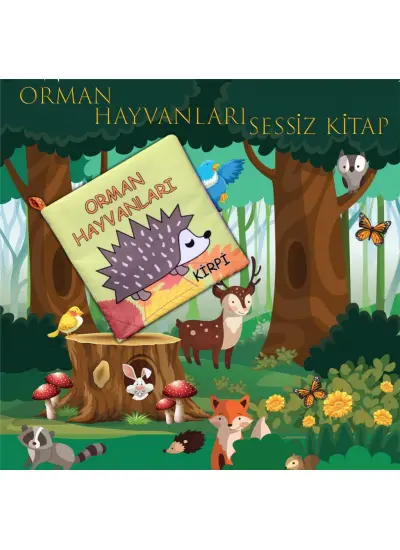 Orman Hayvanları Kumaş Sessiz Kitap