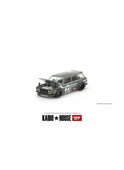 NessiWorld Mini GT 1/64 Datsun Kaido 510 Wagon Carbon Fiber