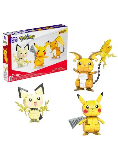 GYH06 MEGA™ Pokémon™ Pikachu Dönüşüm 3'lüsü 621 parça +7 yaş