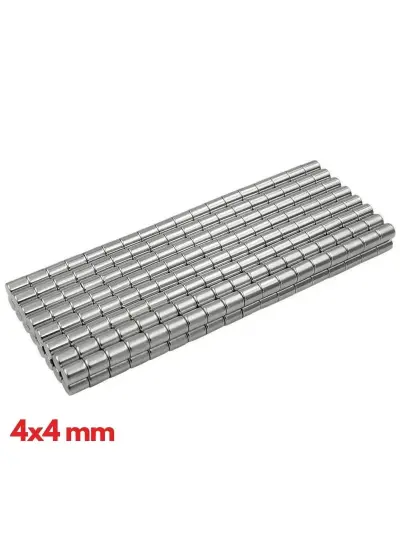 2000 Adet 4x4mm Yuvarlak Neodyum Mıknatıs