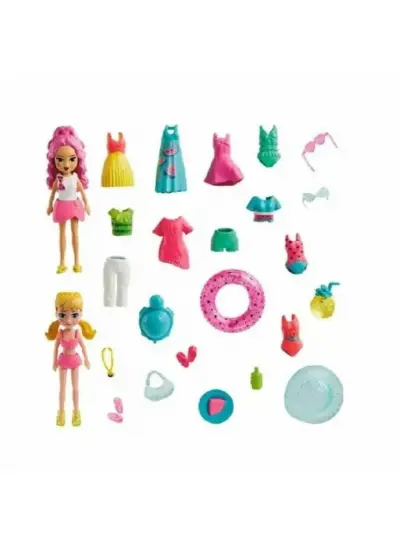 HNF51 Polly Pocket ve Arkadaşları Farklı Moda Aksesuarları Oyun Setleri